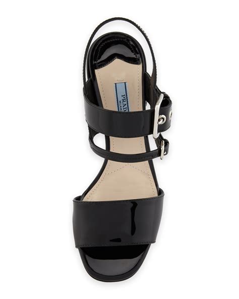 prada clear sandals|prada chunky heel sandal.